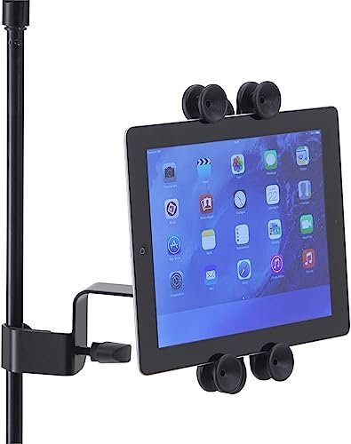 Rockstar - Soporte Tablet Pie de Microfono, Giratorio 360° Ajustable Universal Compatible para iPad, iPad Pro, iPad Mini Soporte de micrófono para Tableta