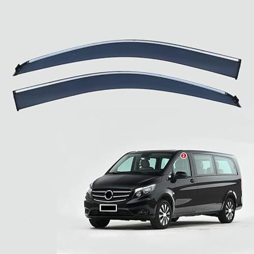 YSOLDA 2 Stück Auto Windabweiser Regenabweiser,für Mercedes Benz V-Class Viano VITO,W447 W639,2003-now,Regenschutz Seitenfenster Luftabweiser,VITO 2003-now
