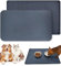 Octonyluck Tapis de Gamelle pour Chien et Chat, ImperméAble et AntidéRapant, de Qualité SupéRieure -Absorbant Tapis de Nourriture pour Chat et Chien, Coussin en Silicone avec Tapis Absorbant Assorti