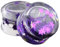 Aotiwe 2 Stück piercing set ohr, tunnel plug ohr Sterne, Lila 2G 6mm Acryl Piercing Schmuck