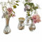 Loberon Deko-Vase 4er Set Maelie, mundgeblasen, Vier reizende Designs, nostalgischer Bauernsilber-Stil, Vintage-Flair, Dekoration, Wohn-Accessoires, Glas, antiksilber