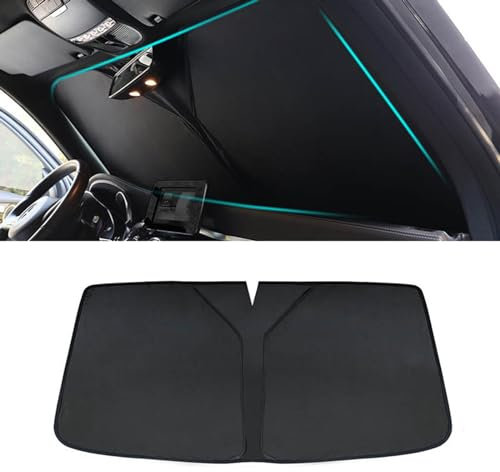 NLXQJY Compatible con Audi Q3 8U 2012-2018, parasol para parabrisas de coche, plegable, parasol negro, accesorios de coche
