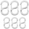 6PCS Jewelry Clasps, Stainless Steel Necklace Clasp, Shortener & Connector for Bracelets, Silver