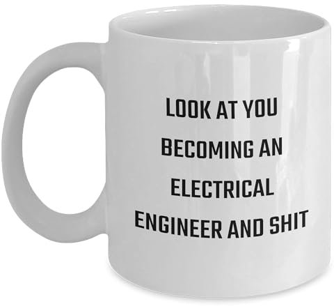 Divertidos regalos de ingeniero eléctrico: taza de café blanca para cumpleaños, regalos de amigos a ingeniero eléctrico