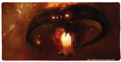 The Lord of The Rings Balrog Character Large Gaming Mouse Pad Desk Mat with Stitched Edges, Non-Slip Base for Gamer, Home and Office, 31.5 x 15.7