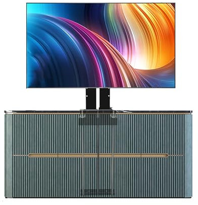 CAMEKIGZ Support TV motorisé - Support de Sol pour TV LCD, Support Mural pour TV à Levage Automatique, avec télécommande réglable en Hauteur, pour téléviseur de 37 à 75 Pouces, espacement d