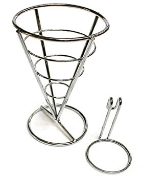 Garneck Standhalter Für Pommes Und Chips-tüten Metallkorb Für Pommes-Lebensmittel -Design Mit Saucenlöffel Passt Für Papiertüten Einfach Zu Verwenden Für Grillfeste Und Restaurants