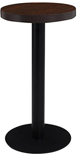 Homgoday Bistrotisch, dunkelbraun, 40 cm, aus MDF, Gartentisch, Küchentisch