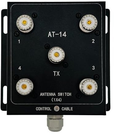 AT-14 Heavy-Duty 4-Way Coaxial Remote Antenna Switch Kit - 500W PEP, 1.8MHz-60MHz, SO-239 Connectors