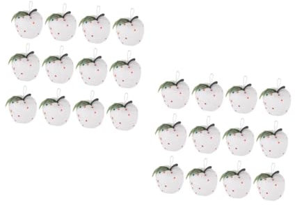 Alipis 2 Juegos Manzana De Navidad Guirnalda Accesorios De Frutas Artificiales Adornos Navideños Baratos Colgantes Navideños Ornamento del Árbol De Navidad Diseño De Escena 12 Piezas * 2