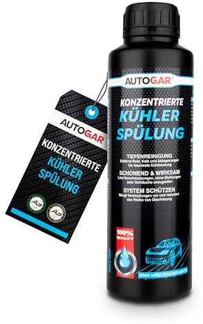 AUTOGAR® Kühler Spülung 400ml - Kühlsystemreiniger für Auto & Motorrad - Entfernt Rost, Kalk & Schlamm - Schonende Reinigung für alle Kühlmittelsorten - Ideal vor Zugabe von Leckstop oder Frostschutz