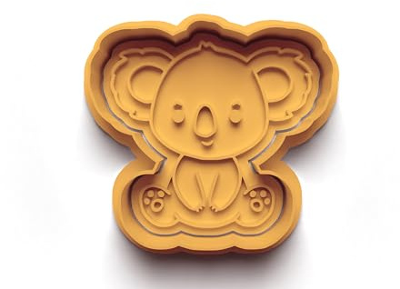 Keksausstecher Koalabär Landtiere – 3D-gedruckter Ausstecher mit Stempel – zweiteiliges PLA Set – Keksform für Australien-Fans, Tierfreunde, Kinder, DIY Geschenke