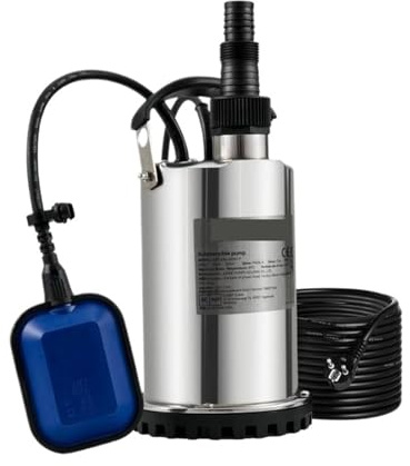 Pompa for acque reflue SucceBuy, pompa sommergibile for pozzetto, pompa for acqua pulita da 550 W a 2200 W for pompare acqua da piscine e scantinati(2200W 3HP)