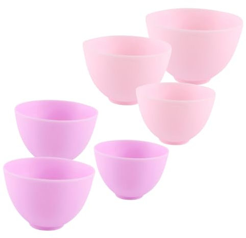 Anneome 6 Stück Silikon Schalen für DIY Gesichtsmaske Aromafreie Bruchsichere Schalen zum von Hautpflegeprodukten und Haarmasken