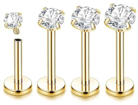 XFSRG Elegantes Nasen Piercing Ohrpiercing Tragus Titanstahl Labret Piercing Für Damen Und Herren