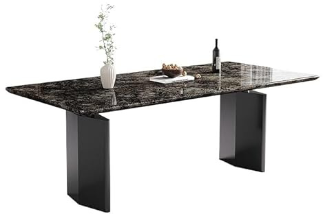 AERTSDFGT Küchentische Marmor Esstisch Rechteckig Home Stone Villa Esszimmermöbel(160x80x75cm)