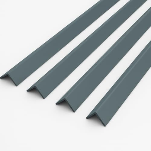 Anthracite Grey 1 Metre UPVC Plastic Rigid Angles 50 x 50mm Corner Cover Trims 90 Degrees (4)