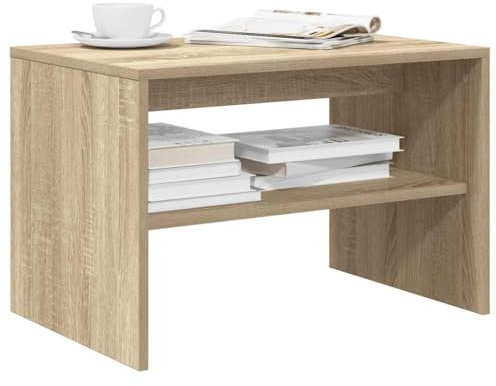 Owoxanthellate TV Board Sonoma Eiche 60x40x40 cm Holzwerkstoff Lowboard mit Ablage Modernes Design Stabile Oberplatte für Wohnzimmer Flur Schlafzimmer