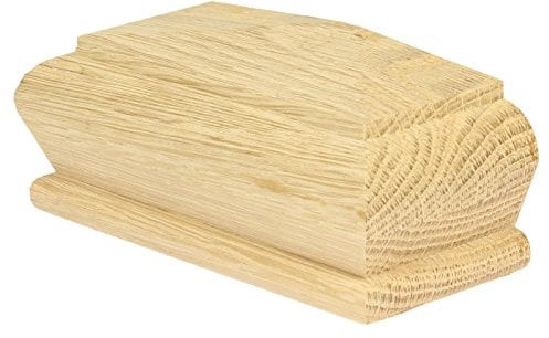 Jackson woodturners Solid Oak Half Pyramid Newel Cap rebated to fit a 90mm Half Newel Post