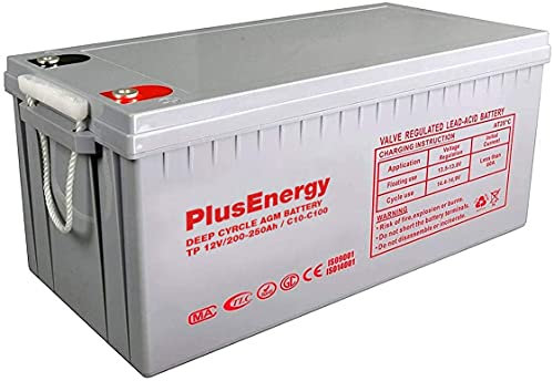 Batería Solar 12v Ciclo Profundo AGM 150Ah 250Ah Gel 150Ah 250Ah Solar Fotovoltaica con terminales (250A AGM)