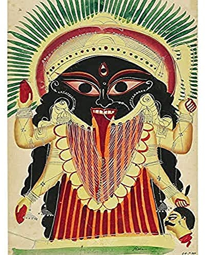 Fine Art Prints Kalighat Kolkata Calcutta West Bengal Indien Kali ungerahmt Wandbild Kunstdruck Poster Home Decor Premium