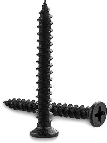 STARVAST 100pcs Phillips Modified Truss Head Wood Screws, Black Stainless Steel Self Tapping Screws (M5 x 30mm)