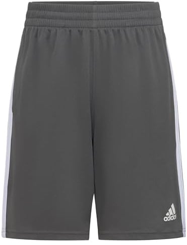 adidas boys Adi Classic 3-stripe Shorts, Dark Grey, 7 US