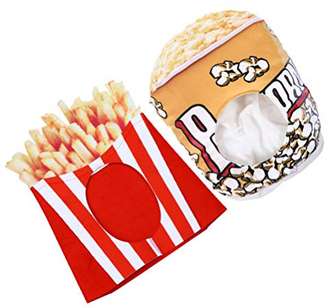 SOIMISS 2Pcs Pommes Frites Hut Essen Kopfbedeckung Kopfbedeckung Party Kostüme Lustige Kopfbedeckung (Rot)