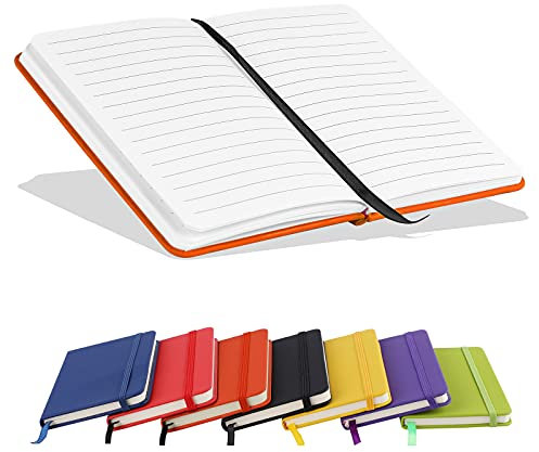 A6 Notebooks, Pocket Notebook Note Pads Small Notebooks Hardback Notebook A6 Notepad Journal 160 Pages (80 Sheets)-Orange