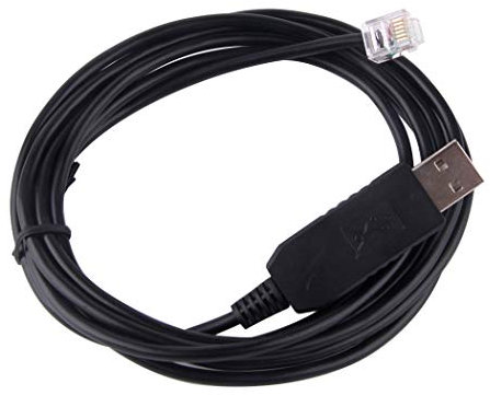 Usangreen USB DB9 RS232 auf RJ11 RJ12 serielles Kabel für Schrittmotor DM432C DM442 DM556 Leadshine Servo 1,8 m (USB auf RJ12 (mit FTDI-Chip))