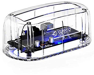 ORICO Hard Drive Docking Station USB 3.1 Gen1 to SATA 6Gbps HDD/SSD Dock Adapter for 2.5/3.5 Inch SATA III SSD HDD, Support UASP and Auto Sleep Mode