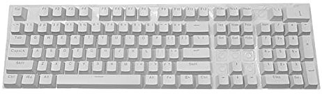 Yiifunglong Key Caps Set Tastaturersatz für PC-Tastaturen, 104pcs Anti-Skid Backlit ABS Keycaps Mechanische Tastatur Key Caps für PC-Computer - Weiß