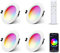 4er LED Einbaustrahler RGBW Dimmbar 10W mit Fernbedienung, Einbauleuchten Bluetooth APP Farbwechsel RGB+Warmweiß +Kaltweiß Deckenstrahler, Rund LED Downlight 230V für Wohnzimmer, Schlafzimmer