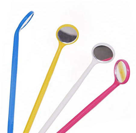 DOITOOL 40 Unidades Espejo Dentista Accesorios Dentales de Larga Espejos de Inspección Espejo de Inspección Herramientas de Inspección Oral para Hospital en Casa