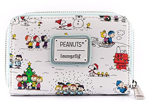 Loungefly Peanuts Happy Holidays All-Over-Print Ziparound Wallet