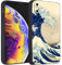 Compatible with iPhone X Case/iPhone XS Case Cute Art Silicone Famous Painting with Design Classic Japanese with Screen Protector (Under the Wave off Kanagawa The Great Wave by Katsushika Hokusai)