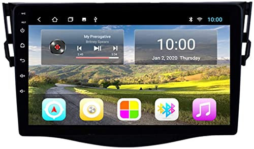 Toyota RAV4 2006-2012, Android 10 Auto-FM-Radio GPS-Navigation. Lenkradsteuerung (Carplay RDS DSP 64GB 4GB RAM)