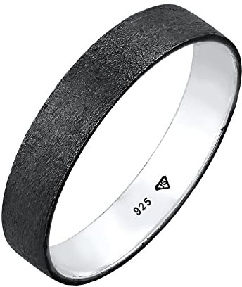 Kuzzoi Herrenring (4.5 mm) Massiv Handgefertigt, Bandring für Männer aus 925 Sterling Silber, Ehering Verlobungsring Freundschaftsring, Basic Herren Ring poliert, Ringgröße 64, 0609421521_64