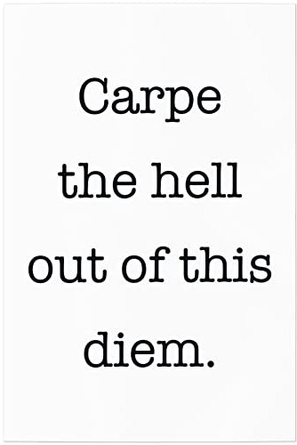 JUNIWORDS Poster, Carpe The hell Out of This Diem, 20 x 30 cm