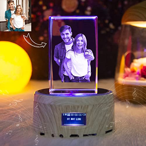 Angry Egg Boy Personalizado 3D foto grabado dentro del cristal con su propia foto, cumpleaños, regalo de boda, Memorial, Día de la Madre, San Valentín, Navidad