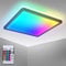 B.K.Licht - LED Deckenlampe mit indirektem Licht, Fernbedienung, buntes RGB+W Licht, LED Panel, Deckenleuchte, Lampe, Wohnzimmerlampe, Schlafzimmerlampe, Küchenlampe, 29x29x3 cm, Schwarz