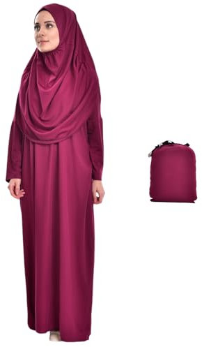 Prien Gebetskleidung Für Frauen Mit Tasche Hijab, Islam Damen Kleidung Set, Abaya Kopftuch, Muslim Kleider, Khimar