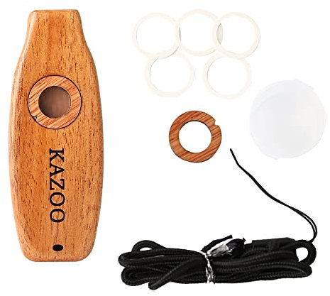 AMZLORD Kazoo-Flöte, leichte Kazoo-Instrumente aus Holz, Gitarrenbegleitung, Patry-Musikinstrument for Musikliebhaber