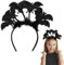 Bluelves Fledermaus Haarreif für Halloween-Kostüme, Halloween Kinder Fasching Kostüm Karneval Party Accessoire,Bat Headband Stirnband,Fledermaus Ohren mit Glitzereffekt für Damen & Herren