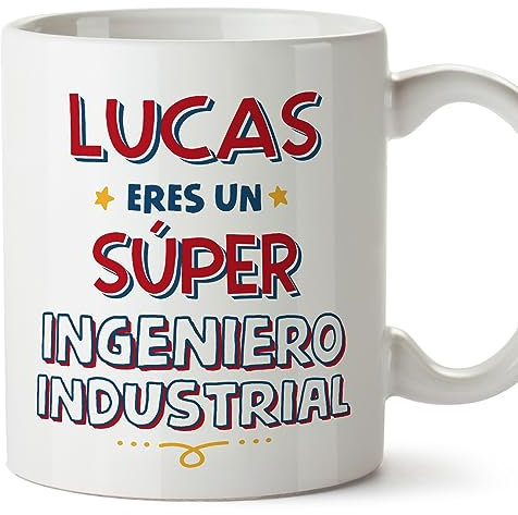 MUGFFINS Tazas Personalizadas para INGENIERO INDUSTRIAL hombre - En Español - Eres Súper - 11 oz / 330 ml - Regalo Personalizable original y divertido