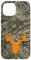 Hülle für iPhone 15 Hirsch Jagd Schwarz Braun Orange Baum Camo Camouflage