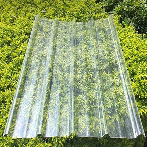Panneaux de Toiture Solide et Durable,Panneaux d'Éclairage du Jour Résistants Aux UV,Tole Ondulée pour Toiture Transparents,Abri de Garage de Remplacement 1.2mm,Facile à Couper (0.9x1.8m/35x71in)
