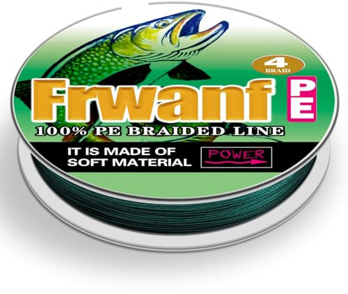 Frwanf Moss Green Braided Fishing Line Color Never Fade 100M-2000M 6-300LB Super Strong PE Fishing Line Abrasion Resistant Fishing Wire Zero Stretch