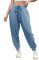 BATHRINS Yogahose Damen Lang Haremshose High Waist Jogginghose Sporthose Weite Freizeithose Elegant Leichte Pilates Hosen Pumphose mit Taschen Kordelzug（Blau,XL）