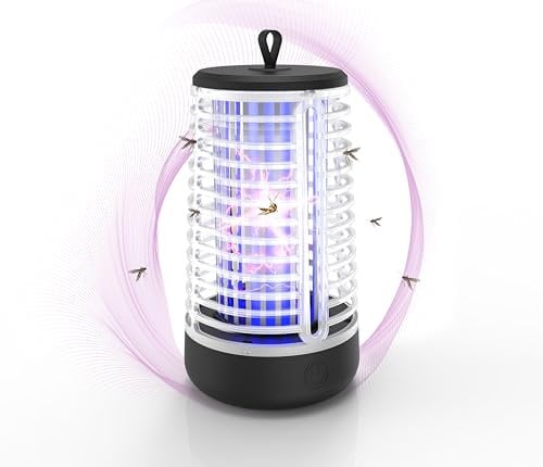 AILEDA Mata Moscas y Mosquitos Eléctrico, Lámpara Antimosquitos para Interior, Mata Moscas Electrónico, Interior Atrapa Mosquitos Lámpara Atrae Moscas, Polillas, Mosquitos, Hogar, Cocina, Jardín